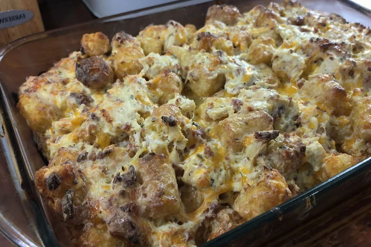 Cracked Out Chicken Tater Tot Casserole