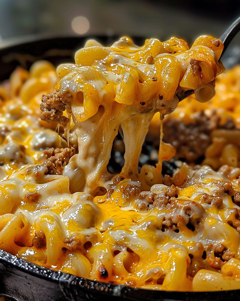 Cheesy Sloppy Cheeseburger Pasta Delight 1