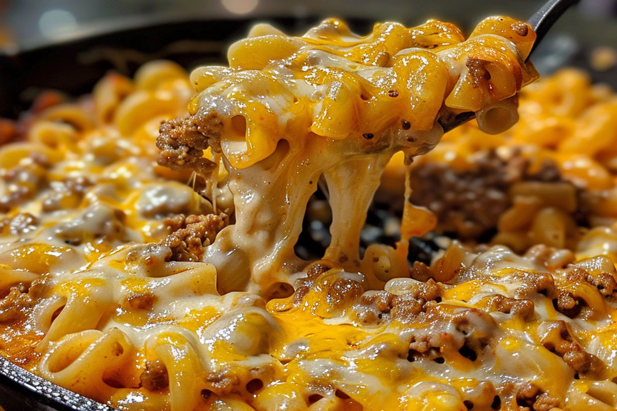 Cheesy Sloppy Cheeseburger Pasta Delight 2