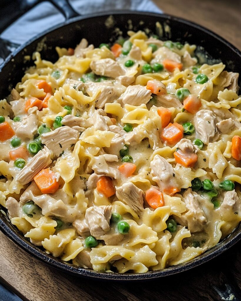 Chicken Pot Pie Noodle Skillet