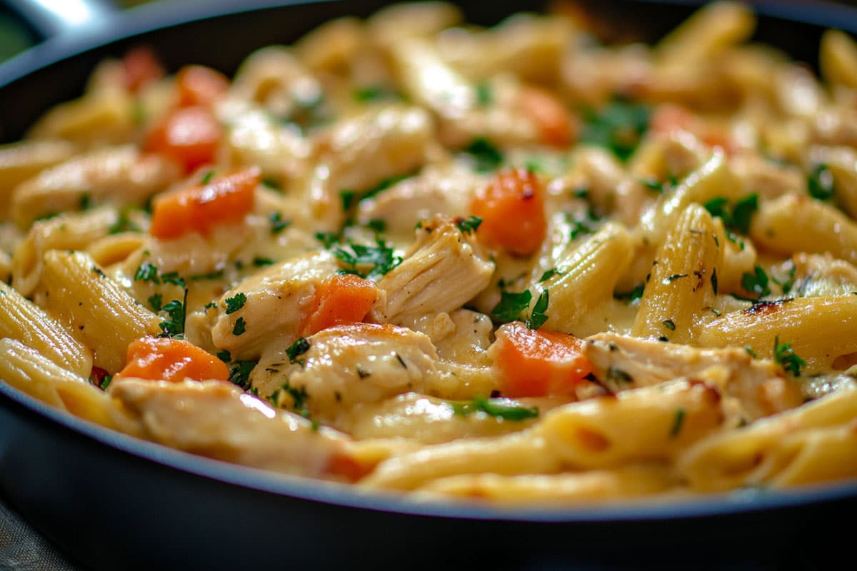 Chicken Pot Pie Pasta Skillet Recipe