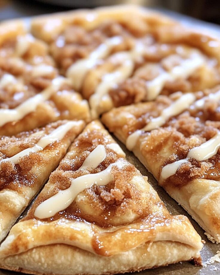 Cinnamon-sugar pizza Made with Crescent Rolls