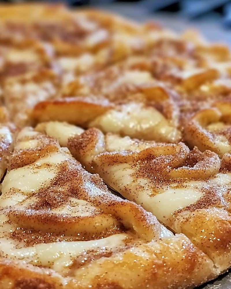 Cinnamon-sugar pizza Made with Crescent Rolls