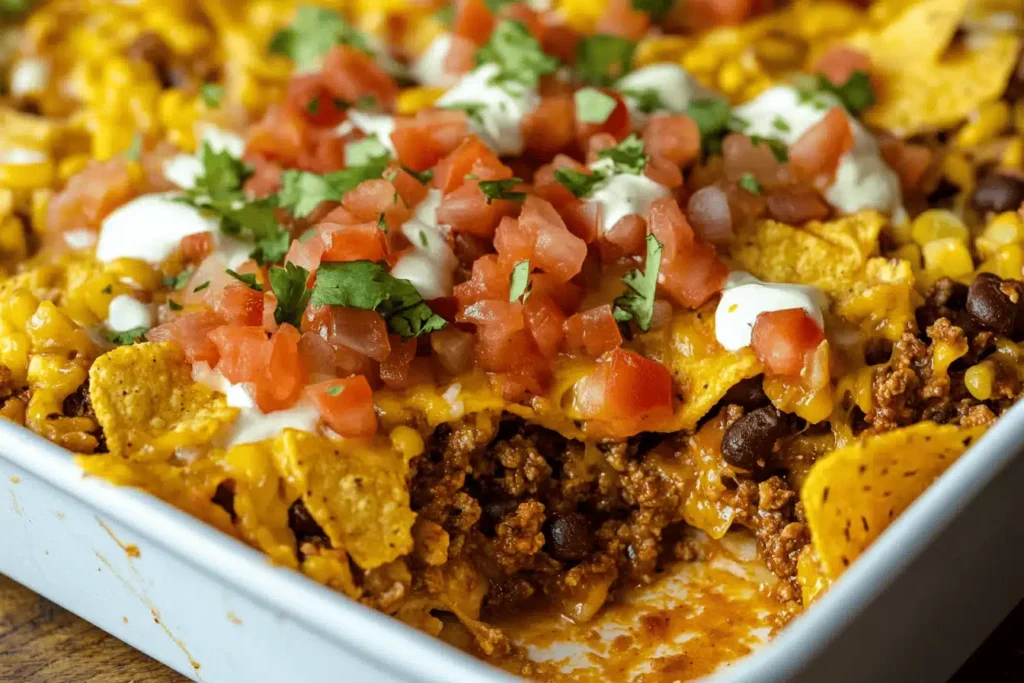 Easy Walking Taco Casserole