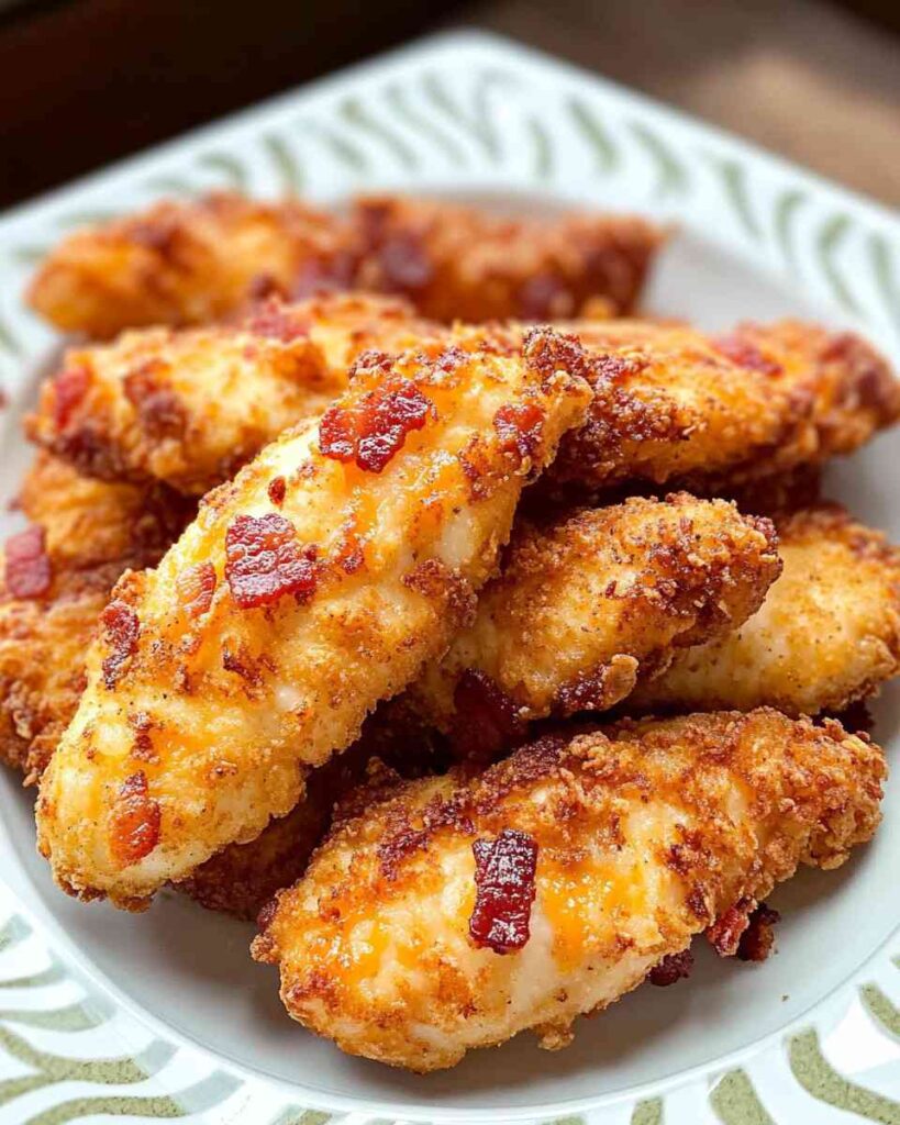 Easy Cheddar Bacon Chicken Tenders