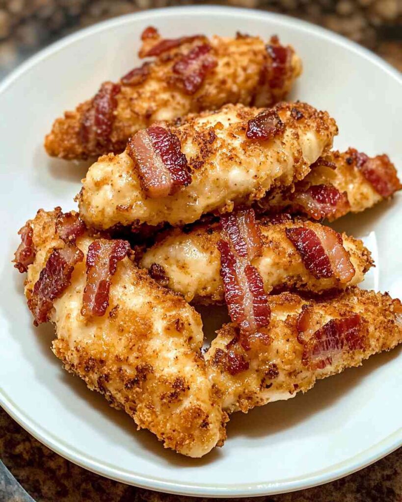 Easy Cheddar Bacon Chicken Tenders Recipe