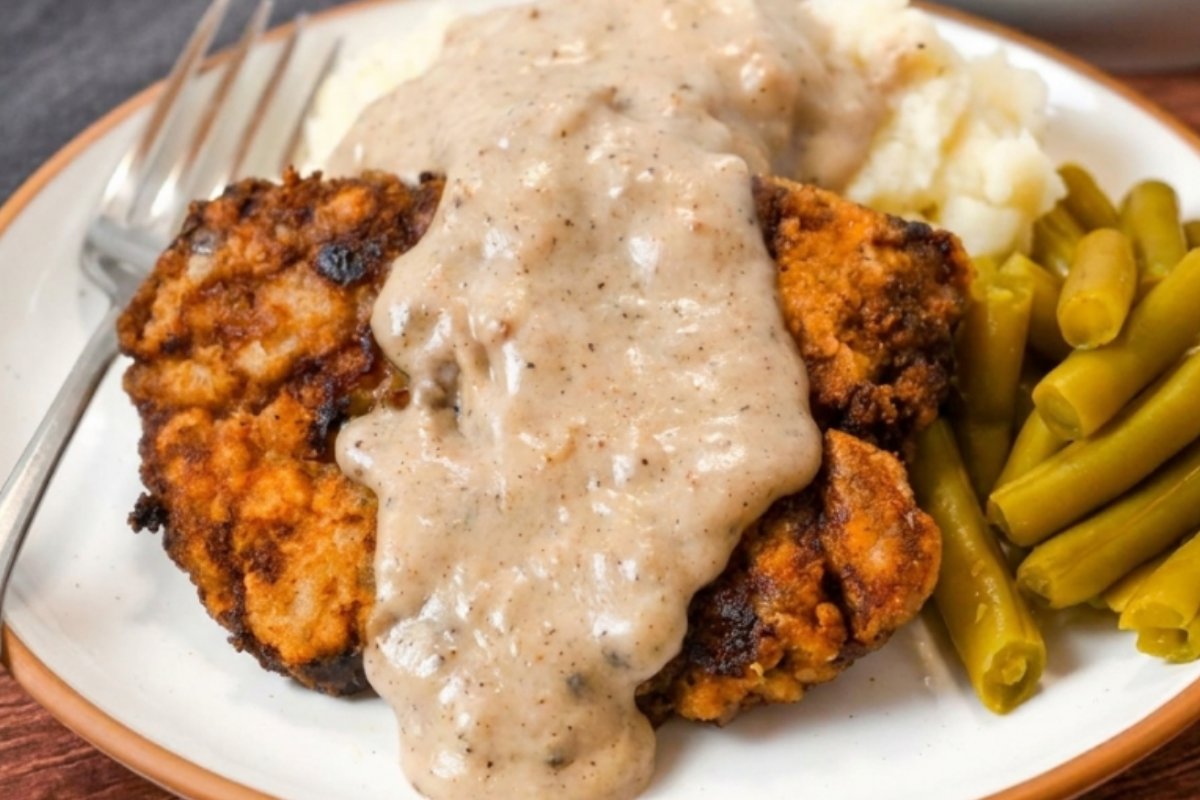 Gluten-Free Chicken Fried Steak with Pepper Gravy